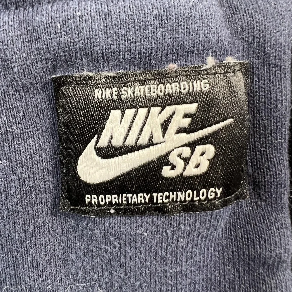 Nike SB Sweatshirt Mens Large Blue Crewneck Fleece Pullover Skateboard Logo